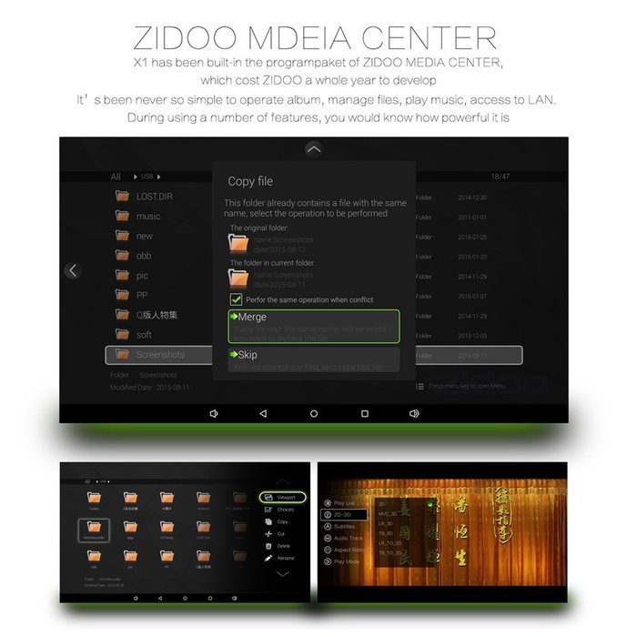 Zibo Octa Core Android Tv Box X6, Android 5.1 2G/16G Dual Band 4K H.265 Based on KODI 16.0, Support Dlan, Airplay... N5