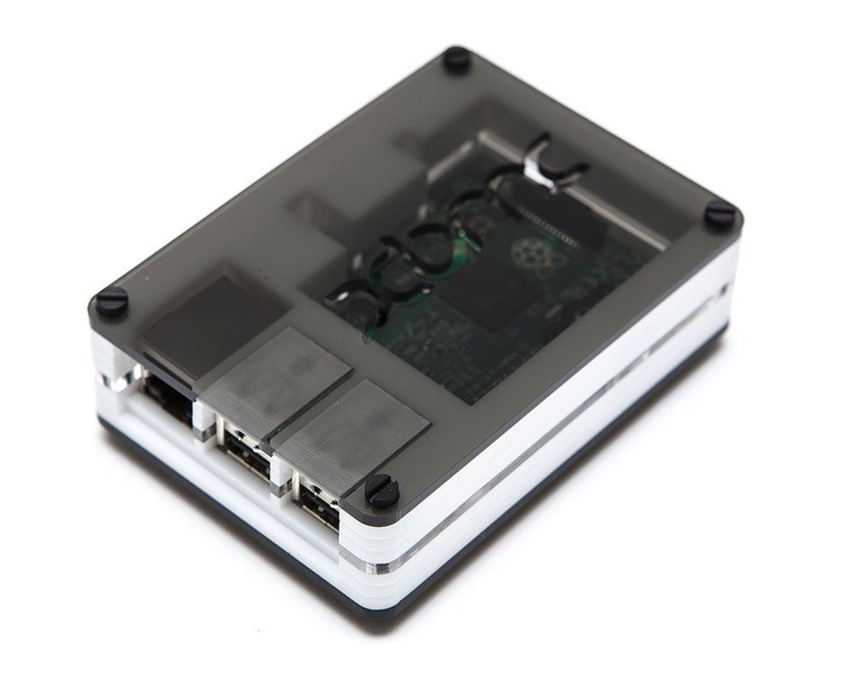 Raspberry Pi 3 Based - Extreme Xbmc Kodi Media Center - B/W Case - Bundle with Wireless Keyboard/Touchpad N3