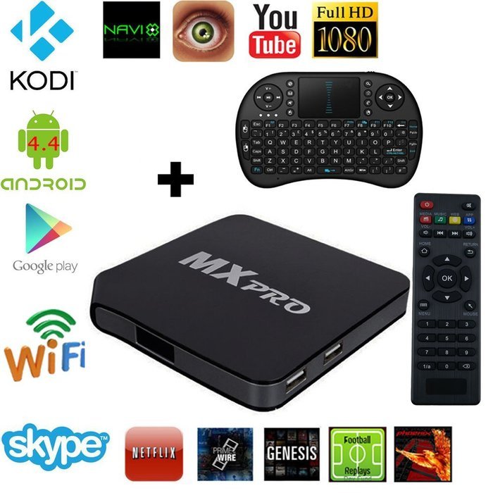 Soogoo MX Pro Amlogic S805 Smart Android 4.4 TV Box Kodi Quad Core Smart Media Player Fully Loaded 1080p Free... N2