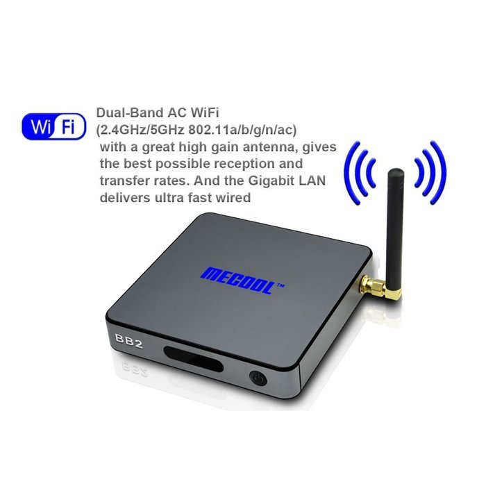 Olymstore MECOOL BB2 S912 Android 6.0 OS Octa-Core 2GB + 16GB Dual-band WiFi Bluetooth 4k x 2k Kodi 17.0 TV Box... N6