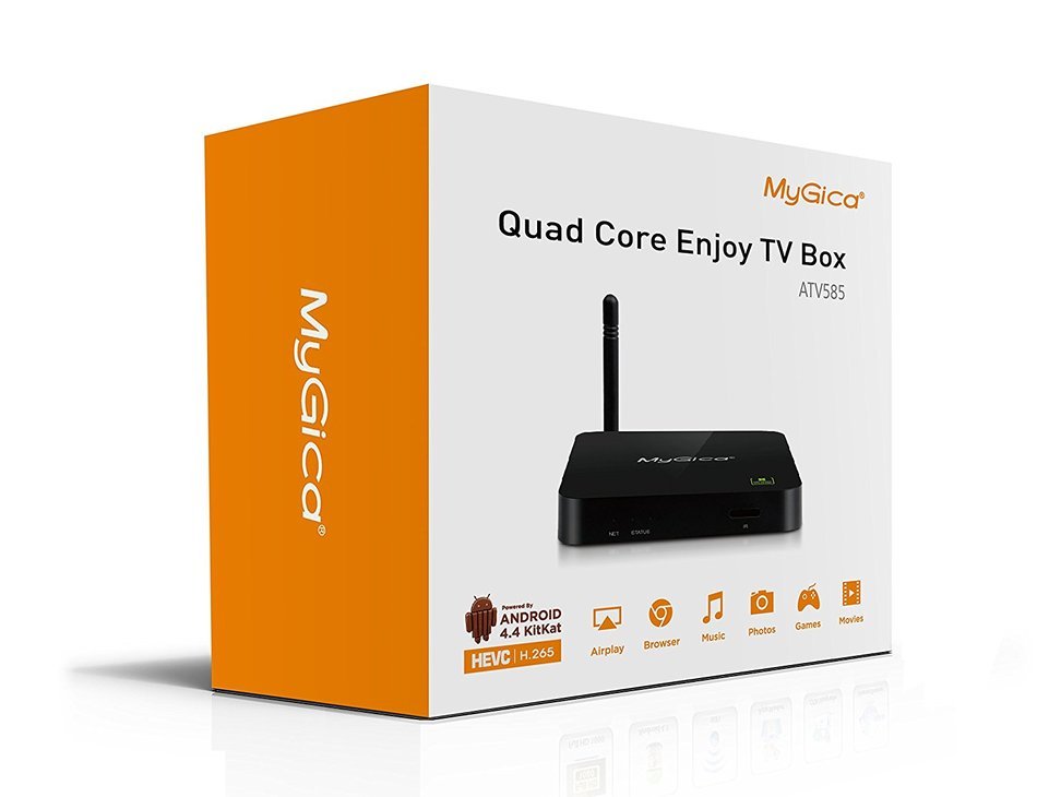 MyGica ATV 585 Quad Core 1080P Ultra Smart TV Box, Premium Streaming Media Player with HEVC H.265 Codec, Powered...