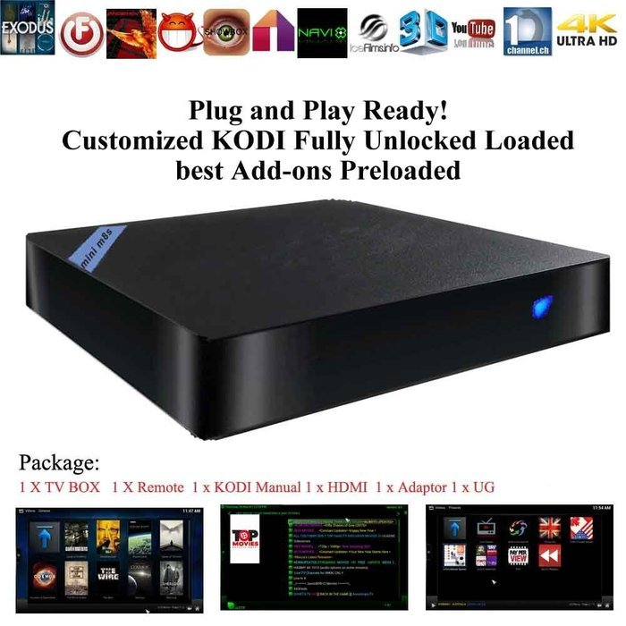 KUKELE Latest PLUG & PLAY Ready TV BOX Unlocked XBMC KODI 17 Fully Loaded Android 5.1 Lollipop Streaming Media...