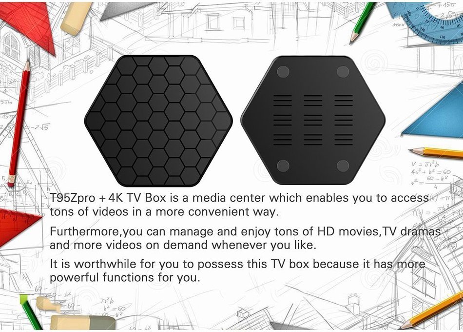 LTC T95Z Plus TV Box Android 6.0 S912 Octa Core Cortex-A53 Amlogic 2GB DDR3 16GB EMMC HD Media Player TV Streaming... N3