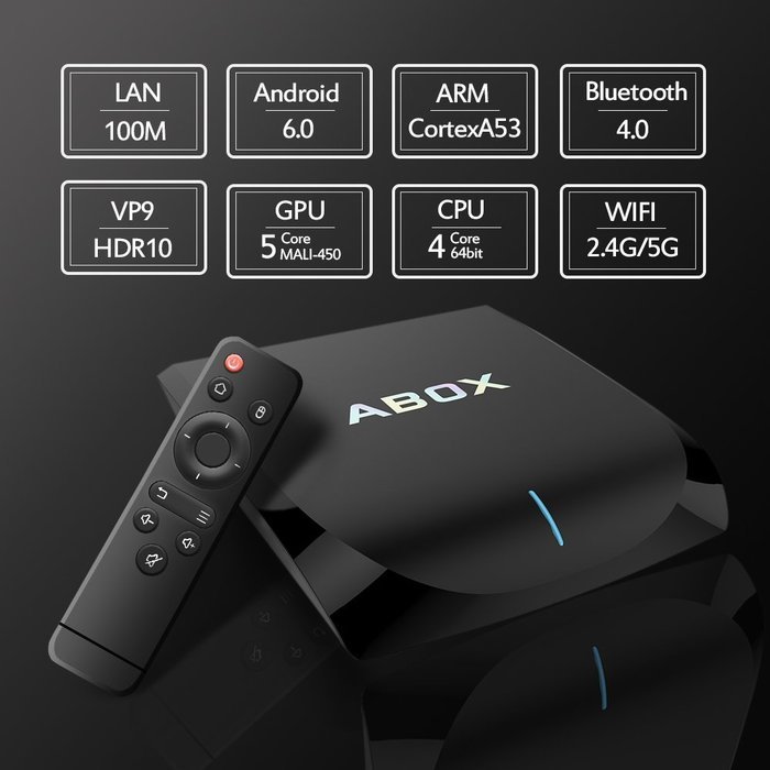 [Free Mini Keyboard] 2017 Model GooBang Doo Android 6.0 TV Box, ABOX A2 Android TV Box Amlogic S905X 64 Bits 16GB... N5