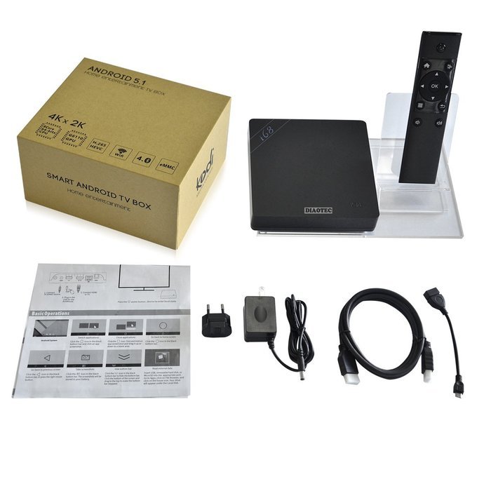 DIAOTEC(TM) i68 META Android 5.1 Smart TV Box, Octa Core CPU (Cortex A53) RK3368 64bits, DDR3 2GB + Onboard eMMC... N7
