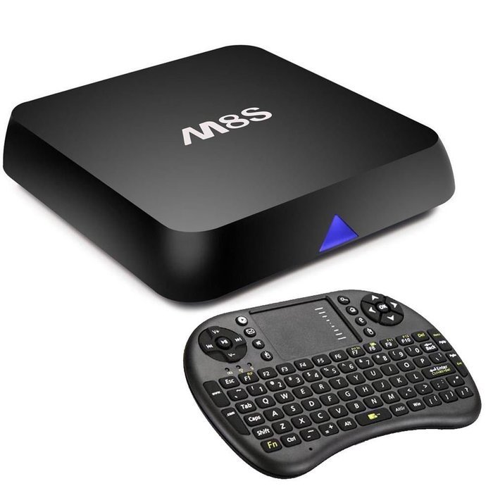 (With Wireless Keyboard!) MakeTheOne m8s tv box kodi 2g 8g 4K 3D--Fully Loaded Unclocked Android 4.4 TV Box Quad...