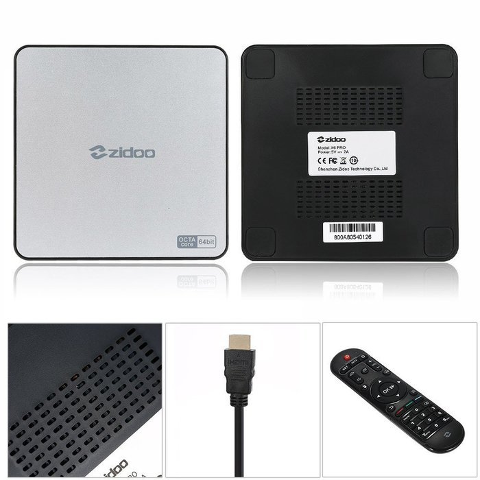 [BoLv ] ZIDOO X6 Pro Android 5.1 Lollipop TV Box RK3368 Octa Core Cortex-A53 2G/16G 1000M LAN Dual Band WIF HDMI... N3