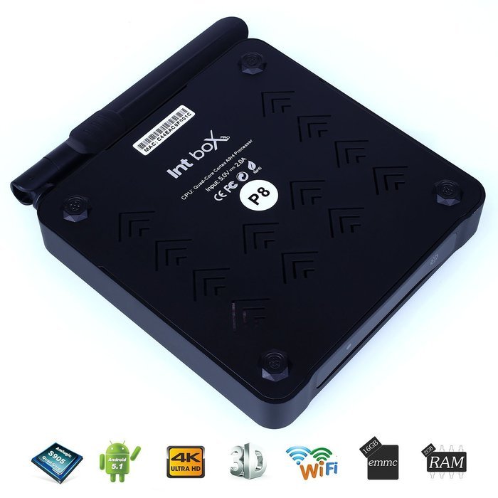 Cewaal P8 tv box installed Amlogic S905 Quad-Core 2GB/16GB Android 5.1 with wifi Streaming Media Player 2016 Upgrade N7