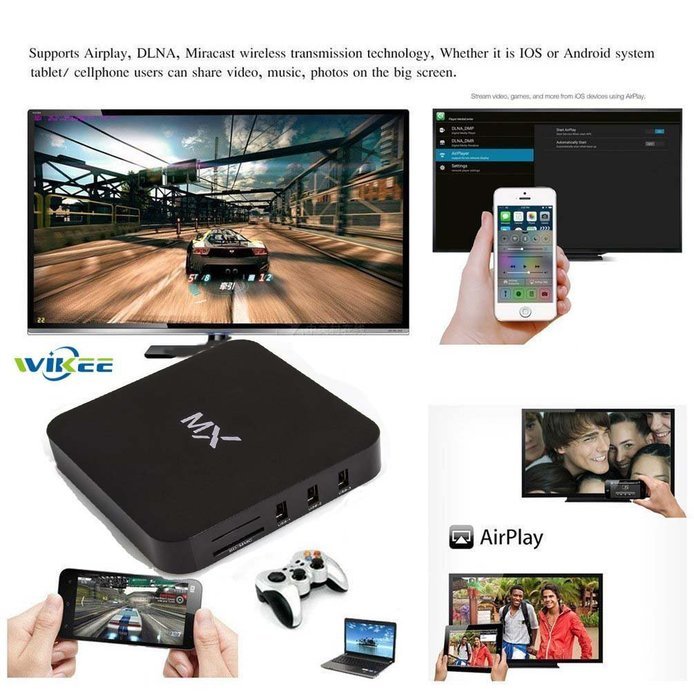 [Free Wireless Mini Keyboard] WIIKEE MX Amlogic S805 Quad Core Kodi Genesis Preinstalled 4K 1080P HDMI Streaming... N2