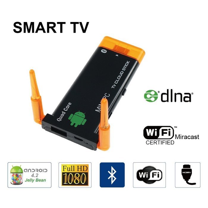 Urant J22 Mini PC Stick Android 4.2/4.4 Multimedia TV Cloud RK3188T CPU Bluetooth 1080P HDMI 2G/8G Quad Core A9...