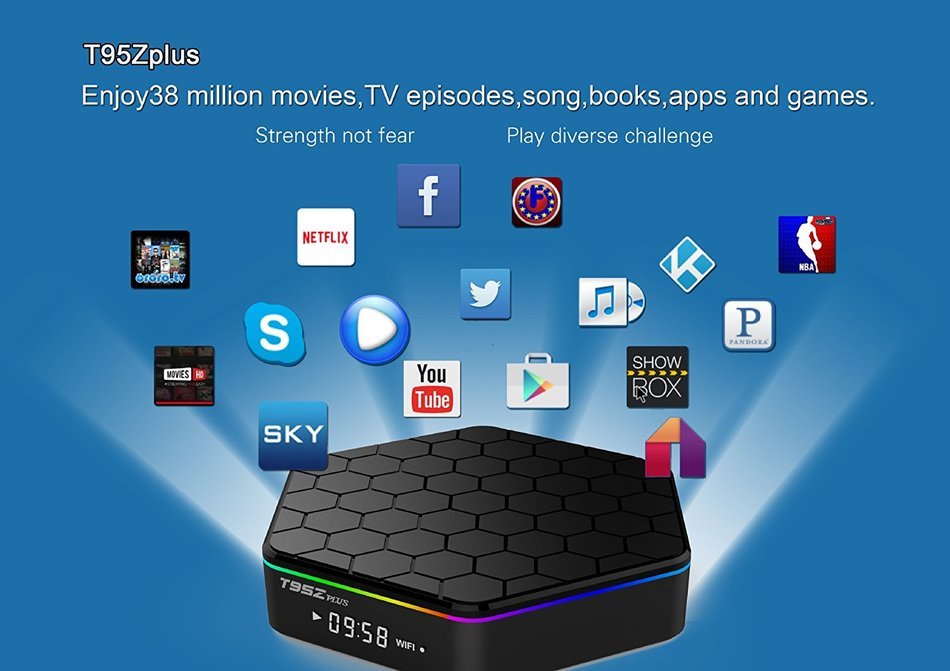 Epteam T95Z plus S912 Octa-core CPU Android 6.0 TV Box 2GB Ram+16GB Rom WIFI 2.4G/5.0G Bluetooth Pre-installed... N3