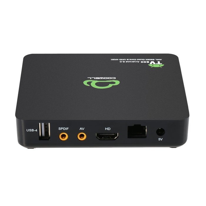 Vipwind COOWELL V2 Smart Android 6.0 TV Box Amlogic S905X Quad-Core 2GB 16GB KODI XBMC H.265 4K 2.4G&5G WiFi BT... N4