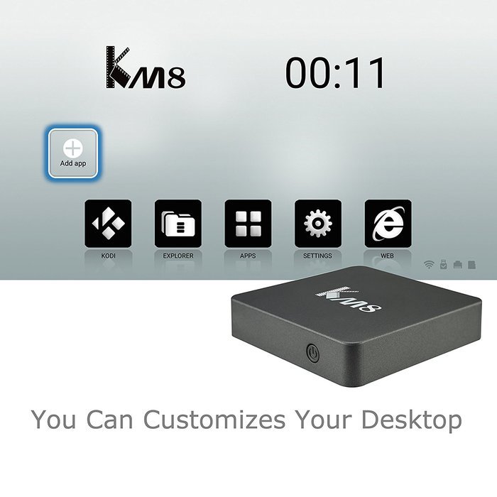KOLOF KM8 Amlogic S905X Quad Core TV Box Android 6.0 Kodi 17.0 2G 16G The Newest In 2016 N6