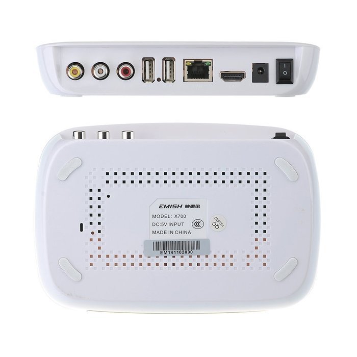 Vipwind EMISH X700 Mini White HD 1080P Android 4.4 TV Box Smart Media Player Quad-Core 1G / 8G XBMC DLNA Wi-Fi... N4