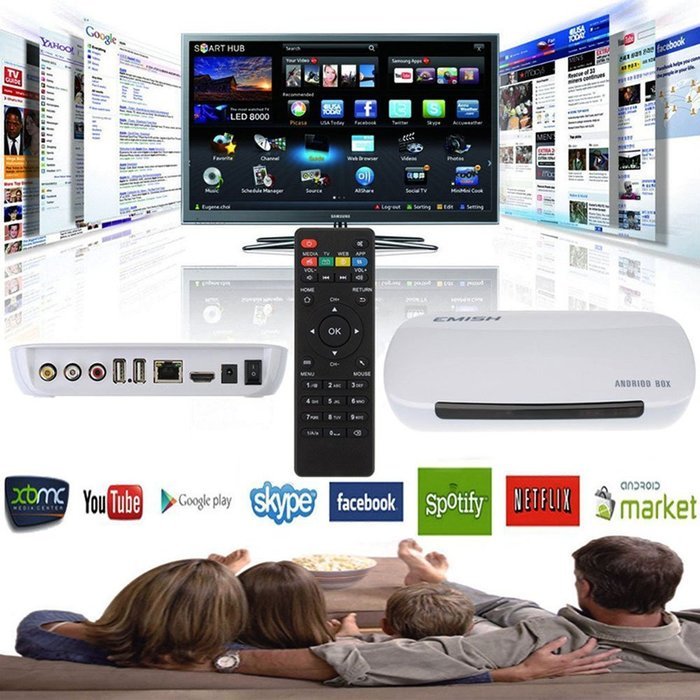 Vipwind EMISH X700 Mini White HD 1080P Android 4.4 TV Box Smart Media Player Quad-Core 1G / 8G XBMC DLNA Wi-Fi... N7