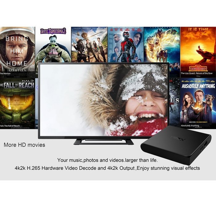 Epteam Android 6.0 TV Box T95X S905 Quad core [2GB/8GB/4K] Kodi 16.1 Full Loaded H.265 64bit Streaming Media Player N5
