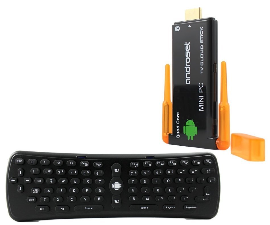ANDROSET Dual Antenna Quad Core Mini Android 4.2 TV Box TV DongleBluetooth Android Cloud Stick (Quad Core J22...