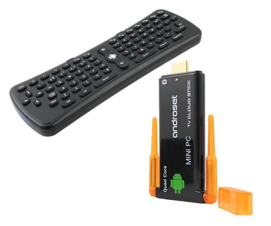 ANDROSET Dual Antenna Quad Core Mini Android 4.2 TV Box TV DongleBluetooth Android Cloud Stick (Quad Core J22... N2