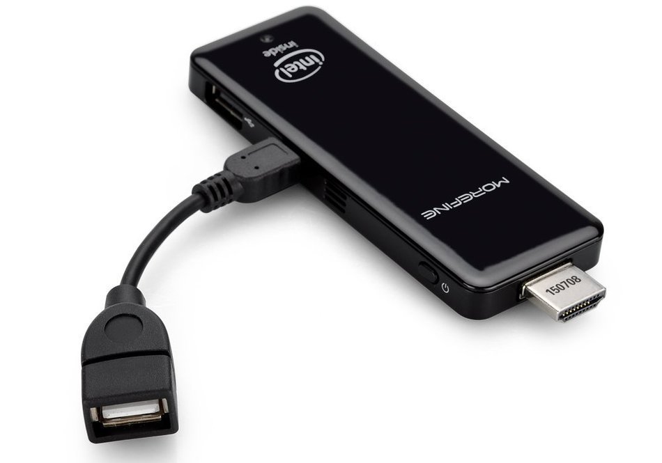 MoreFine M1 Dual Boot PC Dongle - Android 4.4 + Windows 10 OS, Intel Quad Core Atom Bay Z3735F, 2GB RAM, OTG,... N4