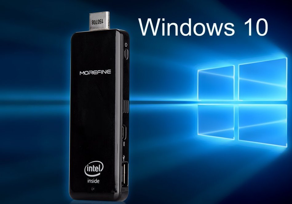 MoreFine M1 Dual Boot PC Dongle - Android 4.4 + Windows 10 OS, Intel Quad Core Atom Bay Z3735F, 2GB RAM, OTG,... N5