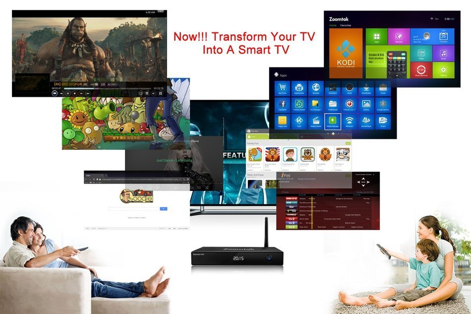 Android 5.1 TV BOX Zoomtak M9 Amlogic S905 Quad Core 1GB 8GB Kodi 16.1 Dual Band AC WiFi Bluetooth 4.0 Gigabit... N2