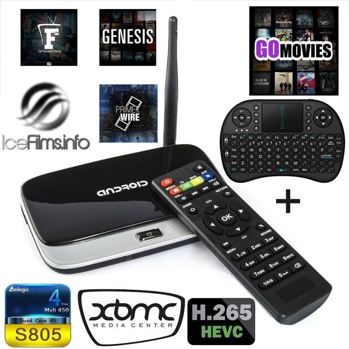 [Free Wireless Keyboard + Mouse] J-DEAL&reg; CS918+ CS918G Plus Amlogic S805 TV Box TV Player Quad Core CPU With Android...