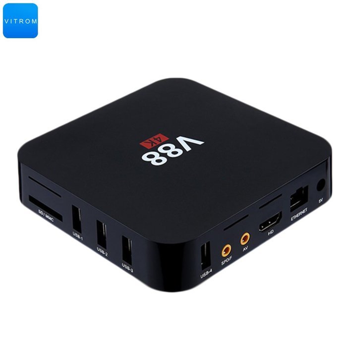 V88 Amlogic S905 Quad Core HD TV BOX Android 5.1 4K TV Player 1GB/ 8GB S905 3D media player HDMI2.0 WiFi Full... N4