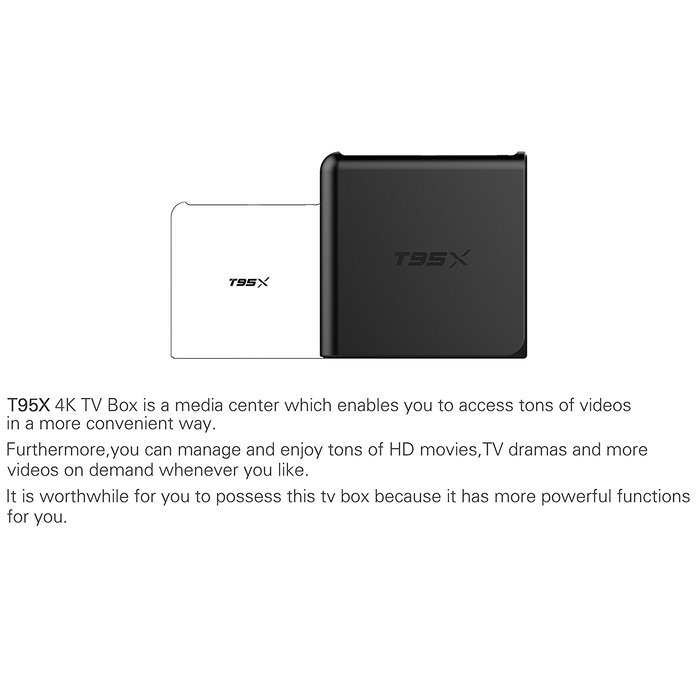 KOLOF S905X T95X TV BOX Android 6.0 KODI 16.1 2G 8G Bluetooth 4.0 Quad Core Streaming Media Player N3