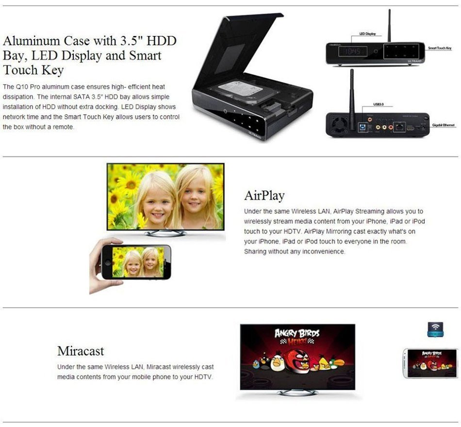 [BoLv ] HiMedia Q10 PRO Media Player Android 5.1 Smart TV Box 4K Ultra HD Audio H.265 KODI Media Center HDMI 2.0... N5