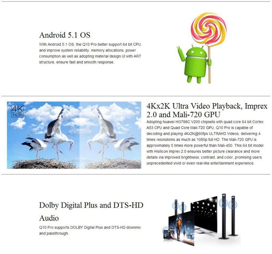 [BoLv ] HiMedia Q10 PRO Media Player Android 5.1 Smart TV Box 4K Ultra HD Audio H.265 KODI Media Center HDMI 2.0... N6