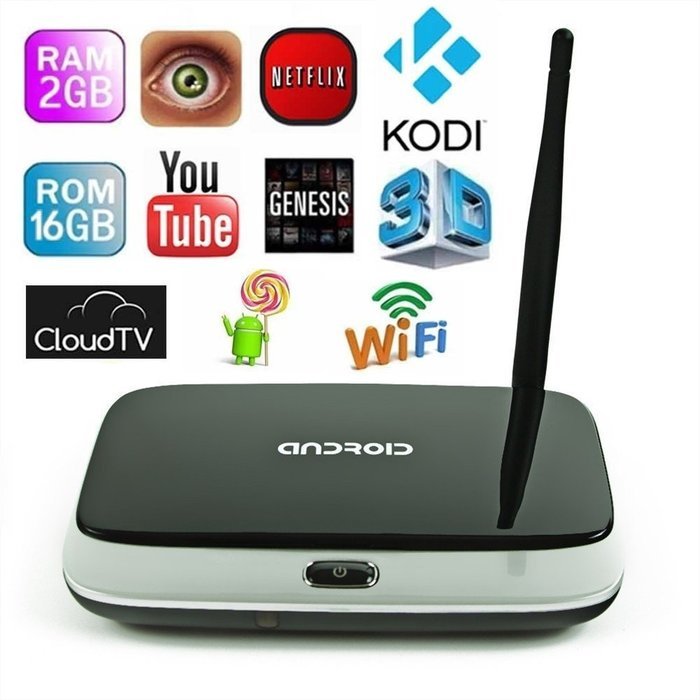 Evangel Android 4.4 Smart TV Box CS918 2GB/16GB Quad Core RK3128 HDMI 1080P Fully Loaded Kodi 16.0 (XBMC) OTT...