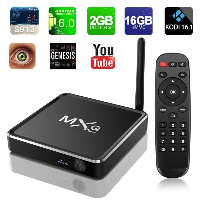 Refresh Your Life MXQ Android 6.0 Marshmallow 4K R12 TV Box Amlogic S912 Chipset [2G DDR3/16G eMMC] with 2.4G/...