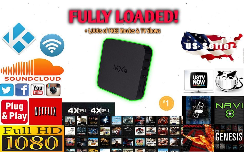 [Dimeo] FULLY LOADED MXQ Smart TV Box Internet Streaming Media Player, Android 4.4 KitKat, KODI (XBMC) 16.0 "Jarvis...