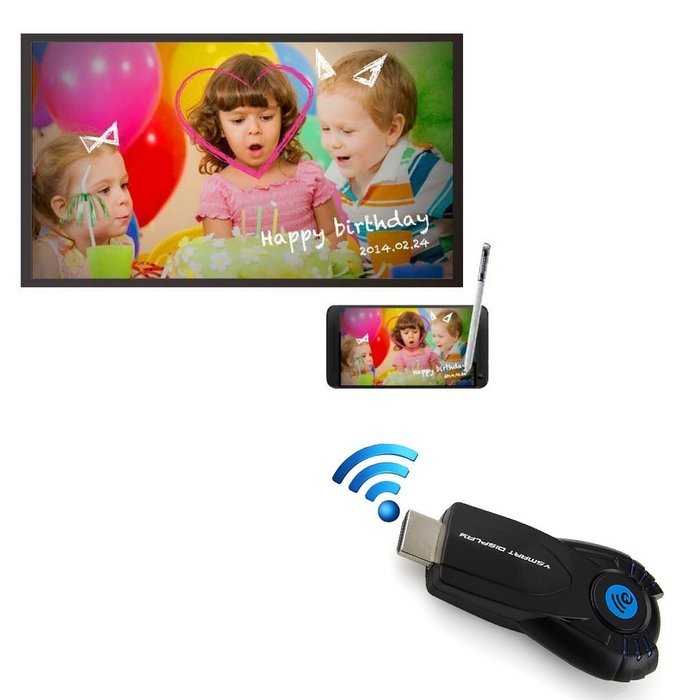 Vsmart Display EZCast Miracast AirPlay DLAN Dongle Wireless for Samsung GALAXY S5 S4 SIII iPhone 4S 5S 6 plus...