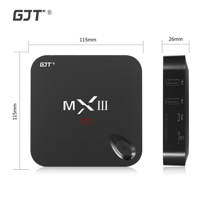 GJTMXIII Android 4.4.2 Smart TV Box Media Player Ultra HD 4K Amlogic S802 2.0Ghz Quad Core A9 CPU Powerful ARM... N5