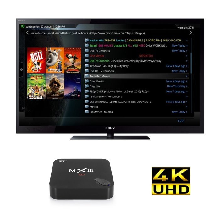 GJTMXIII Android 4.4.2 Smart TV Box Media Player Ultra HD 4K Amlogic S802 2.0Ghz Quad Core A9 CPU Powerful ARM... N6