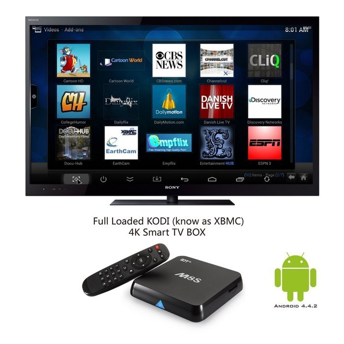 GJTMXIII Android 4.4.2 Smart TV Box Media Player Ultra HD 4K Amlogic S802 2.0Ghz Quad Core A9 CPU Powerful ARM... N28