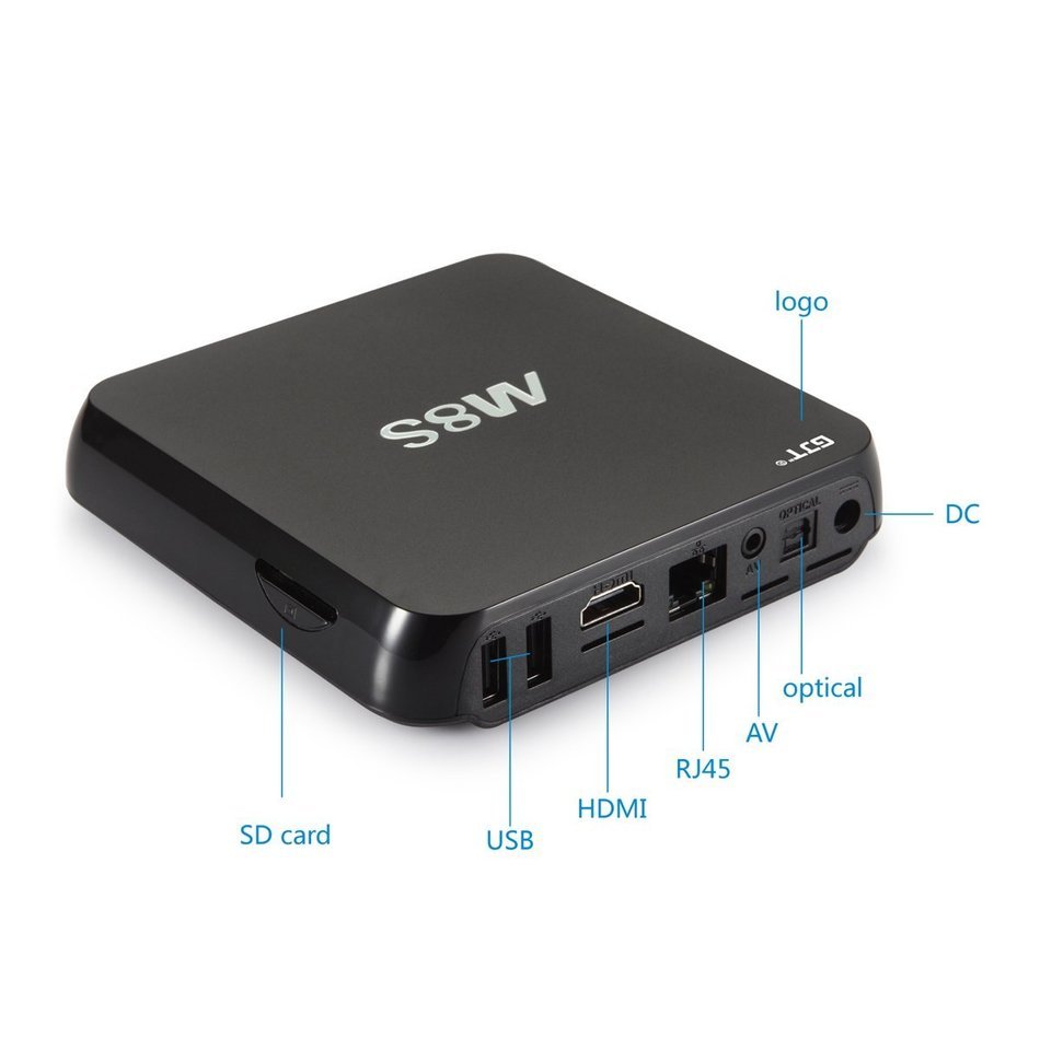 GJTMXIII Android 4.4.2 Smart TV Box Media Player Ultra HD 4K Amlogic S802 2.0Ghz Quad Core A9 CPU Powerful ARM... N29