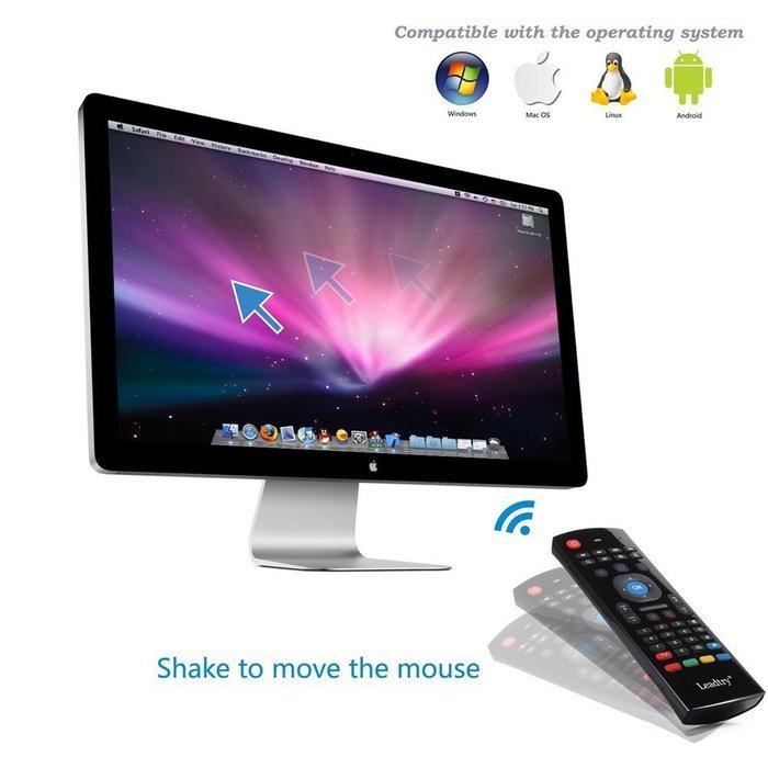 Fly Mini Mouse Keyboard, Megadream 2.4G Wireless 3-Gyro 3-Gsensor 4 in 1 with Mouse +Keyboard +Learning Infrared... N6
