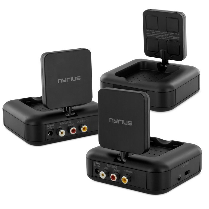 Nyrius NY-GS10 5.8GHz 4 Channel Wireless Audio/Video Transmitter System with Additional NY-GS10RX Receiver (2...