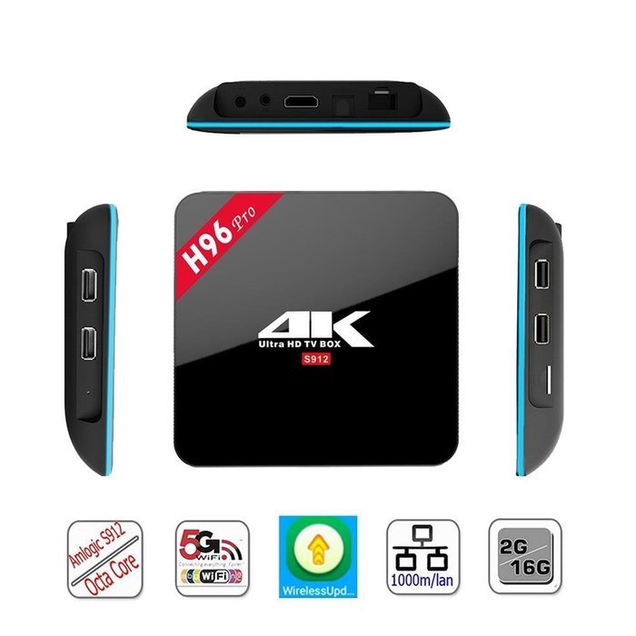 [Latest Version] HONGYU Amlogic S912 Octa Core H96 PRO Android 6.0 TV Box 64 bit ARM Cortex-A53 H.265 4K Player... N5