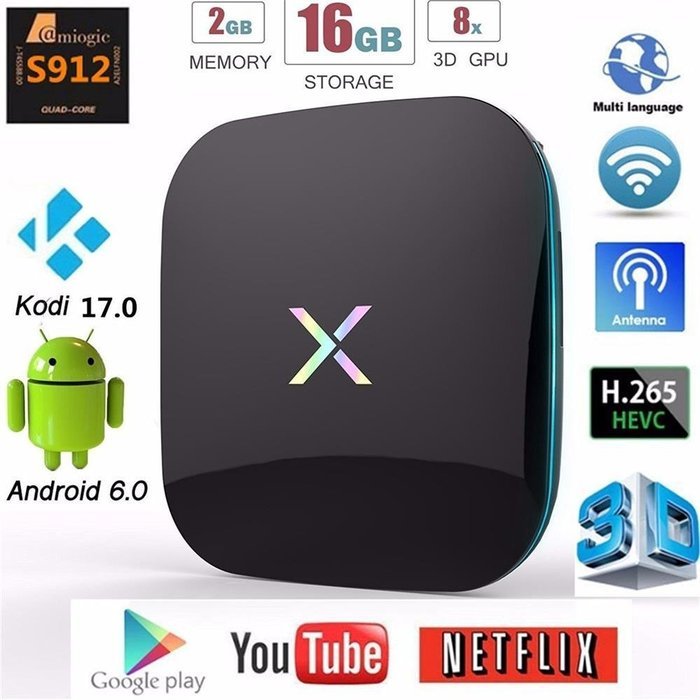 [Latest Version] HONGYU Amlogic S912 Octa Core H96 PRO Android 6.0 TV Box 64 bit ARM Cortex-A53 H.265 4K Player... N10
