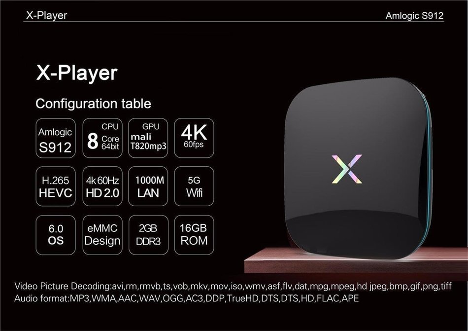 [Latest Version] HONGYU Amlogic S912 Octa Core H96 PRO Android 6.0 TV Box 64 bit ARM Cortex-A53 H.265 4K Player... N12