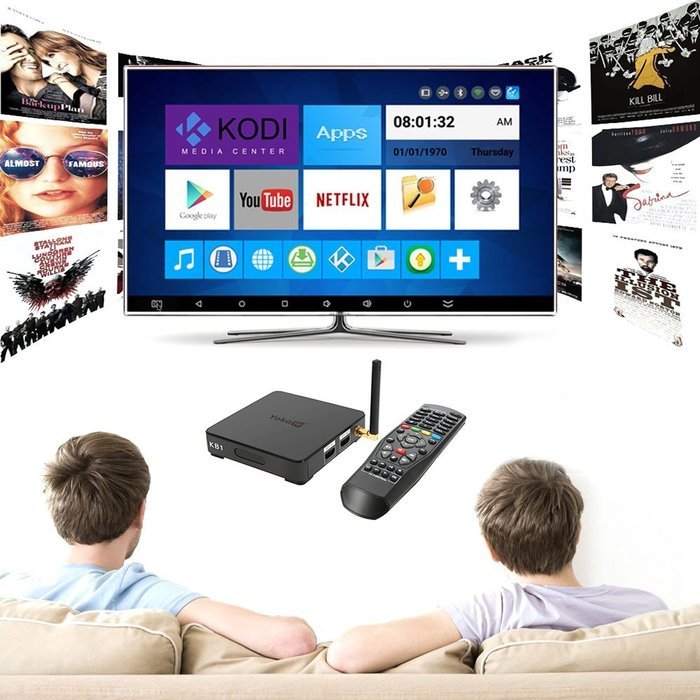 Docooler YoKoTV KB1 Smart Android 6.0 TV Box (Amlogic S905X Quad Core 64bit 2GB/16GB KODI17.0 XBMC VP9 UHD 4K... N2