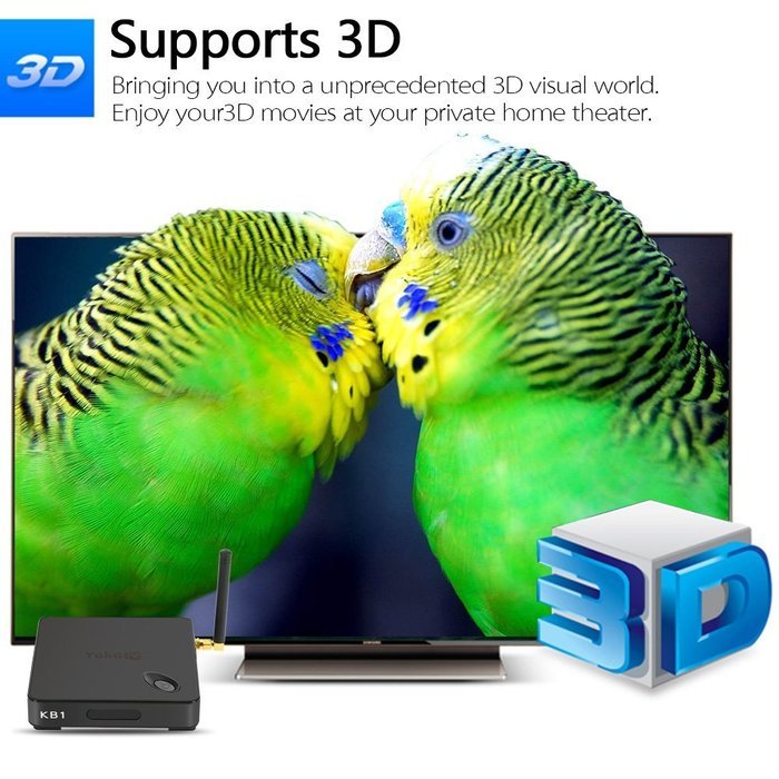 Docooler YoKoTV KB1 Smart Android 6.0 TV Box (Amlogic S905X Quad Core 64bit 2GB/16GB KODI17.0 XBMC VP9 UHD 4K... N4