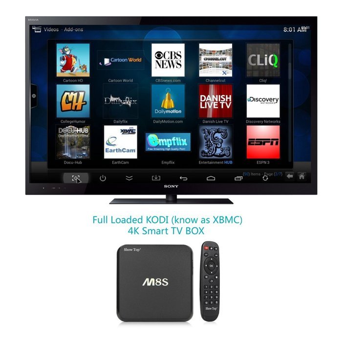 ShowTop&reg; M8S TV BOX 2G/8G S812 Quad/Octo Core XBMC Android 4.4 4K Smart HTPC With Mini I8 Air Mouse Keyboard N8
