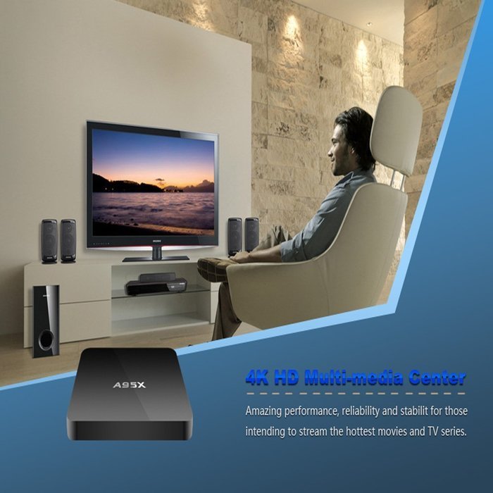 Mini TV Box, CEStore A95X HDMI 2.0 4k HD Streaming Media TV box w/ Amlogic S905 Quad Core Cortex A53 2.0GHz 64bit... N4