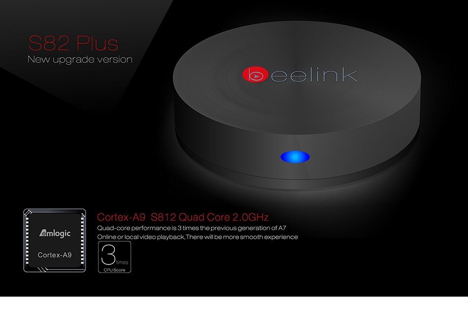 Beelink S82 Plus (S82+) Smart 4Kx2K TV Box Mini PC Streaming Media Player, Android 4.4, Quad Core CPU Amlogic... N4