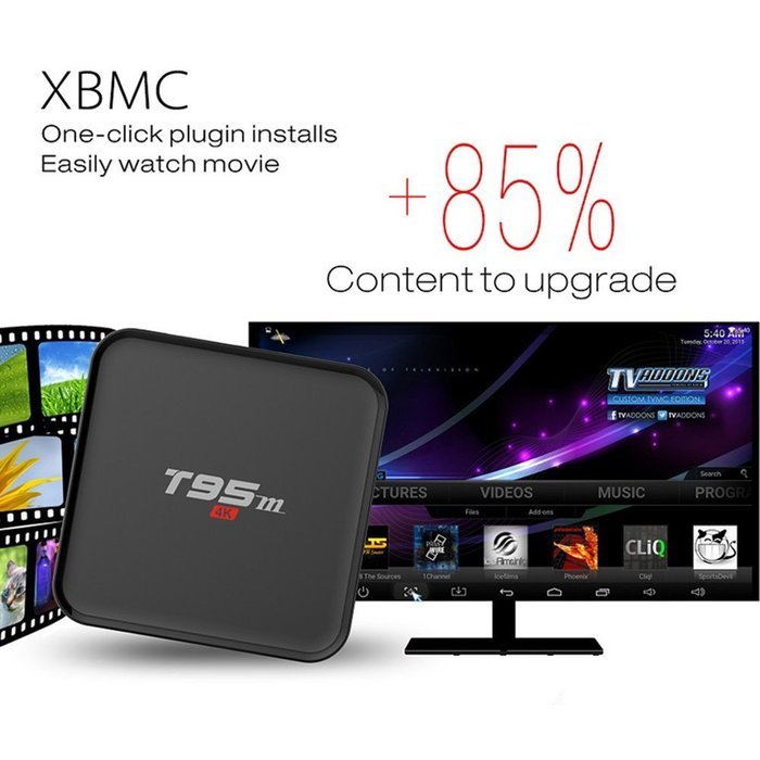 Vipwind Android TV Box T95M 1GB/8GB 2.4G WiFi Amlogic S905X Android 6.0 TV Box Quad-Core 64 Bit XBMC UHD 4K Mini... N9