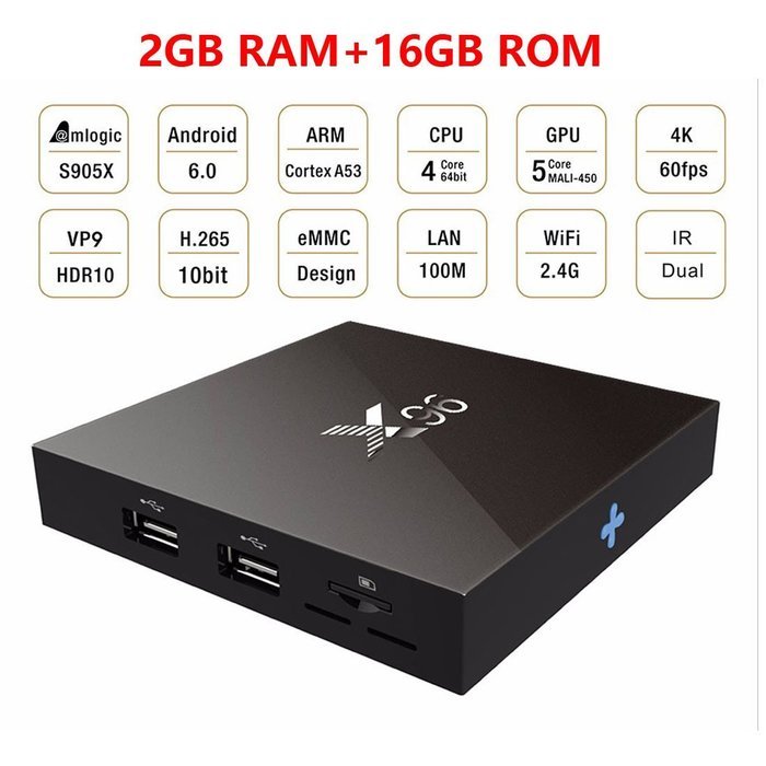 【2GB RAM+16GB ROM】Mini Size X96 2016 New Hot Sale Amlogic S905 Quad Core Cortex A53 CPU 2.0GHz 64bit X96 TV Box... N2
